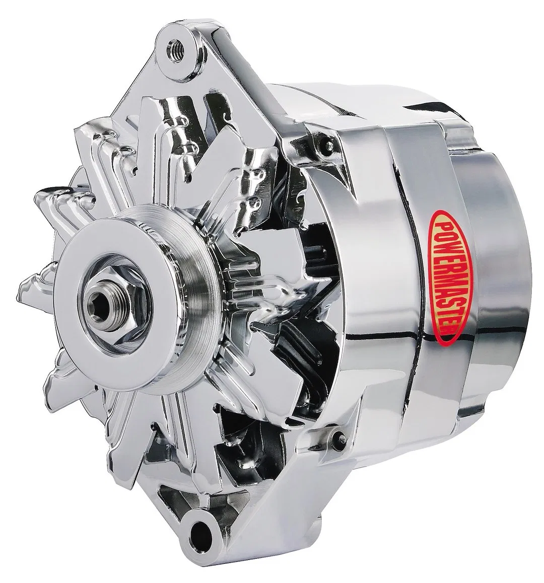 17294 – POWERMASTER Alternator/ Generator, Chevrolet/ GM 12si Style V-Belt Pulley 100 Amps One Or Three Wire Chrome